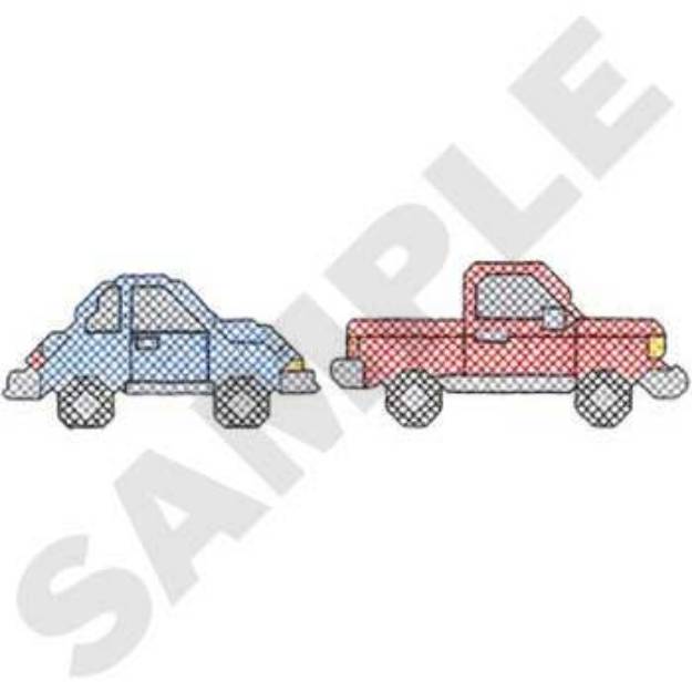 Picture of Car And Truck Machine Embroidery Design