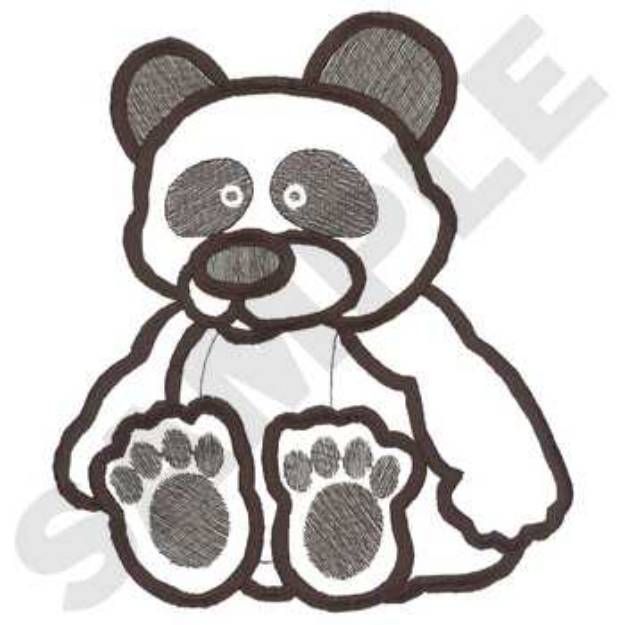 Picture of Panda Outline Machine Embroidery Design