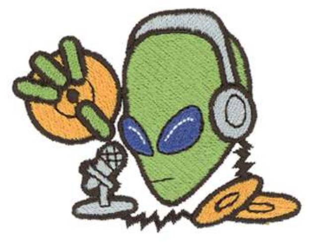 Picture of Disc Jockey Machine Embroidery Design