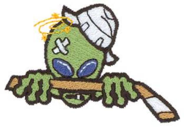 Picture of Alien Hockey Machine Embroidery Design