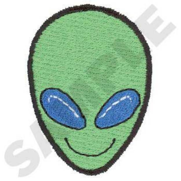 Picture of Smiley Face Alien Machine Embroidery Design