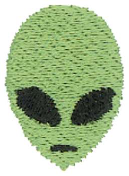 1 inch Alien Head Machine Embroidery Design