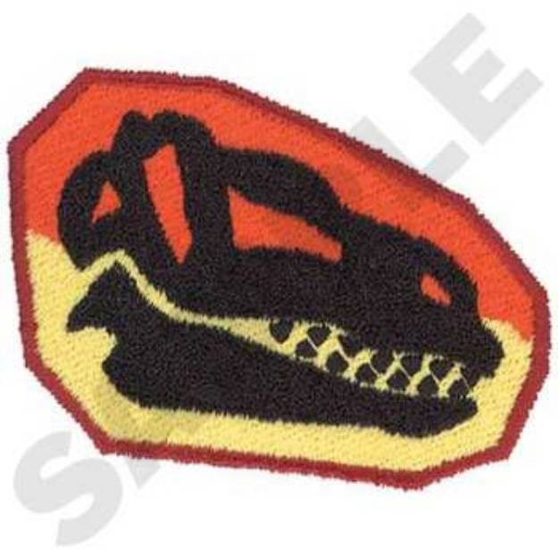 Picture of Dinosaur Skull Machine Embroidery Design