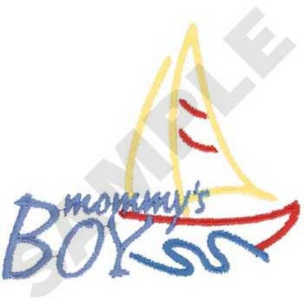 Picture of Mommys Boy Machine Embroidery Design