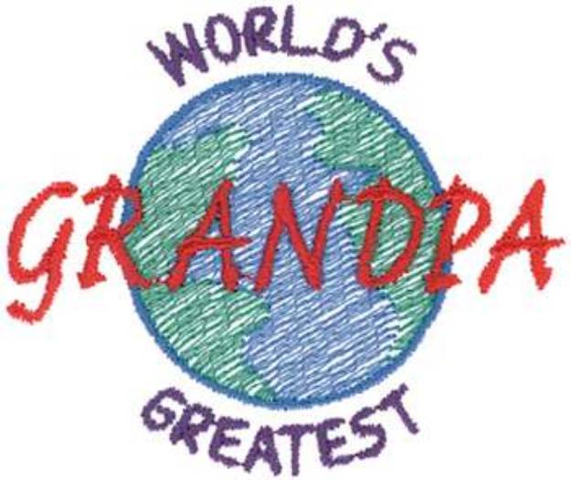 Picture of Worlds Greatest Grandpa Machine Embroidery Design