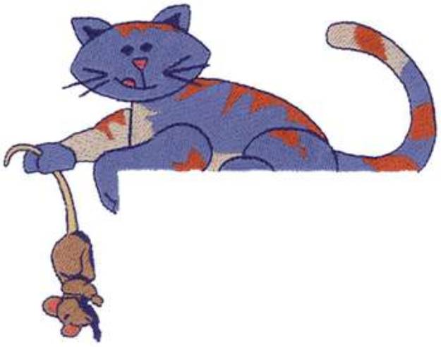 Picture of Cat And Mouse Machine Embroidery Design