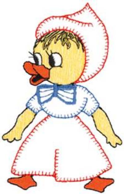 Picture of Dressed Duck Machine Embroidery Design