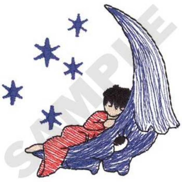 Picture of Asleep On The Moon Machine Embroidery Design