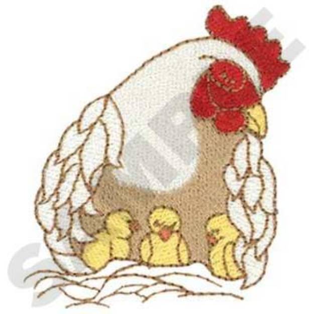 Picture of Chickens Machine Embroidery Design