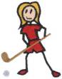 Picture of Field Hockey Girl Machine Embroidery Design