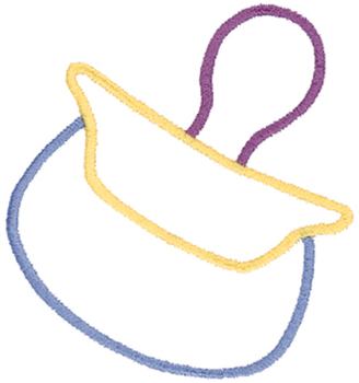Pacifier Outline Machine Embroidery Design