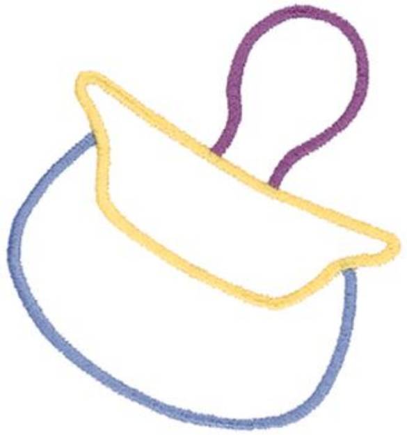 Picture of Pacifier Outline Machine Embroidery Design