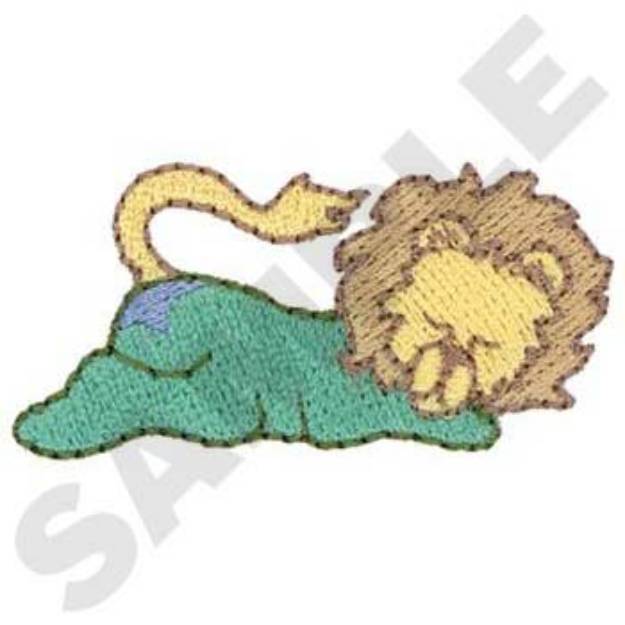 Picture of Sleeping Lion Machine Embroidery Design