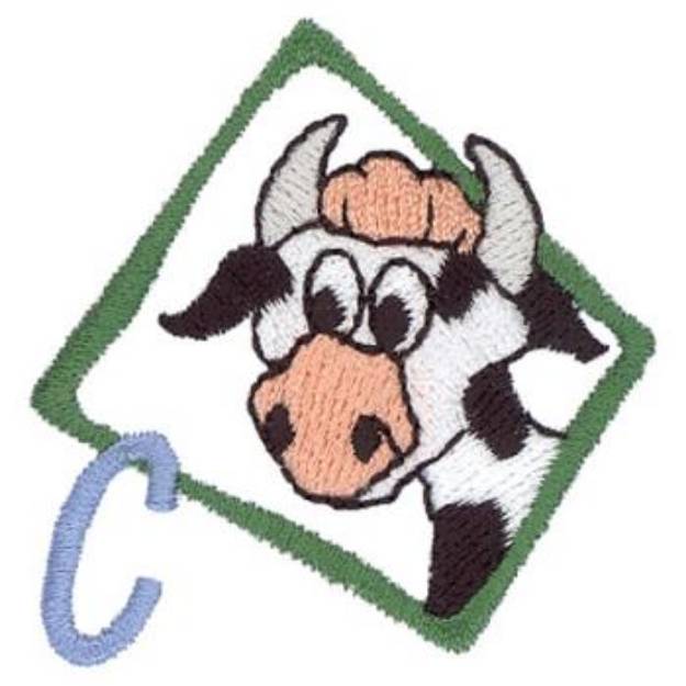 Picture of C Is For Cow Machine Embroidery Design