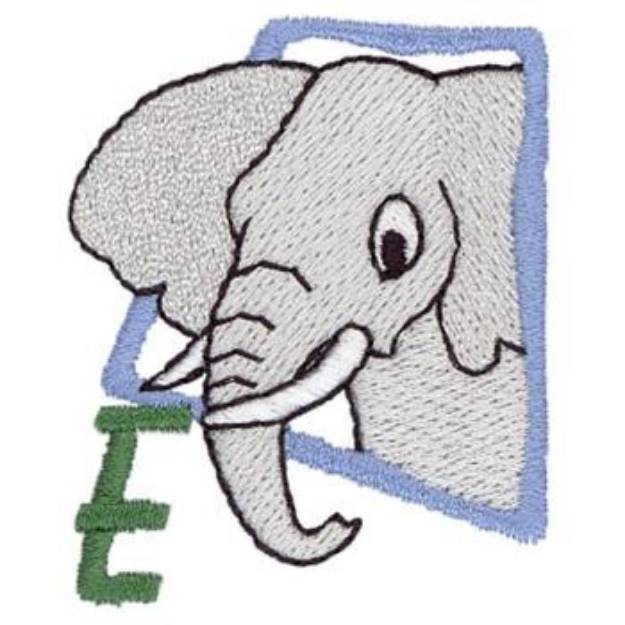 Picture of E Is For Elephant Machine Embroidery Design