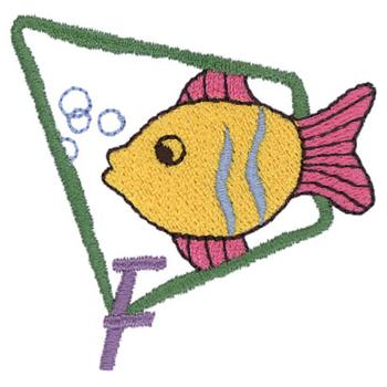 F Is For Fish Machine Embroidery Design