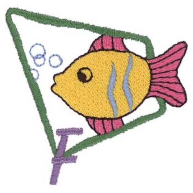 Picture of F Is For Fish Machine Embroidery Design