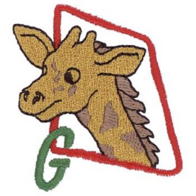 Picture of G Is For Giraffe Machine Embroidery Design