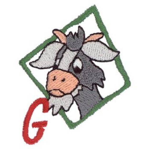 Picture of G Is For Goat Machine Embroidery Design