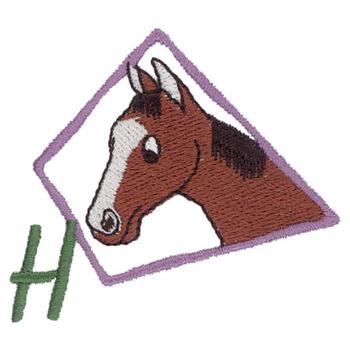 H Is For Horse Machine Embroidery Design