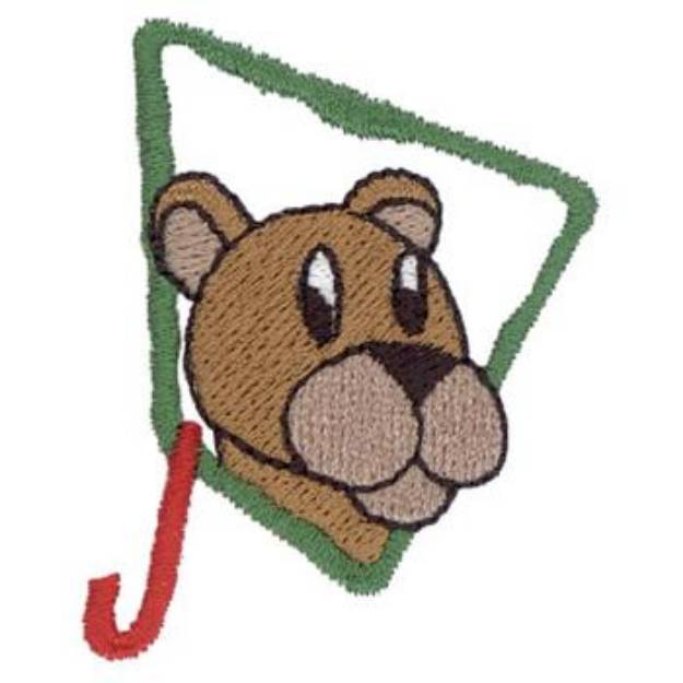 Picture of J Is For Jaguar Machine Embroidery Design