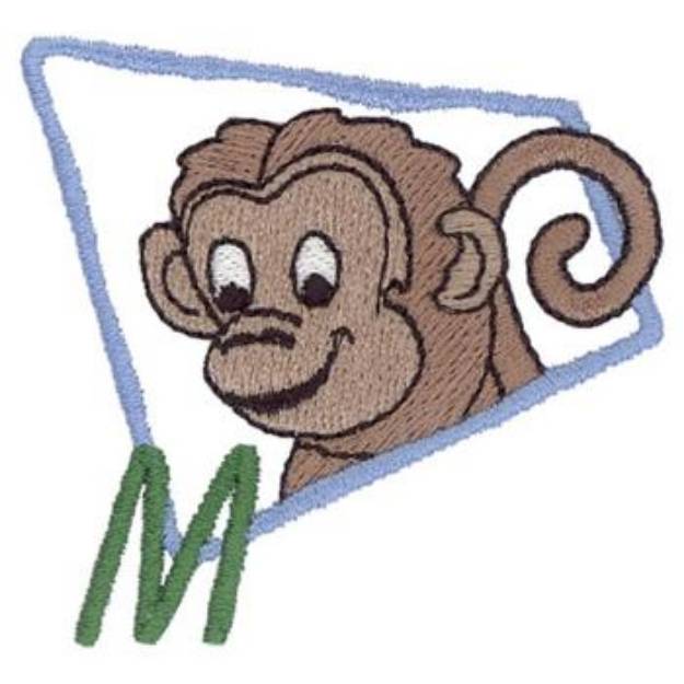 Picture of M Is For Monkey Machine Embroidery Design