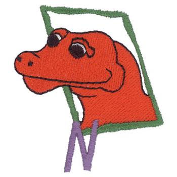 N Is For Newt Machine Embroidery Design