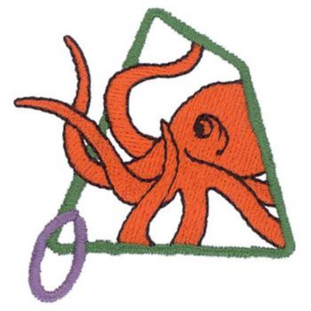 Picture of O Is For Octopus Machine Embroidery Design