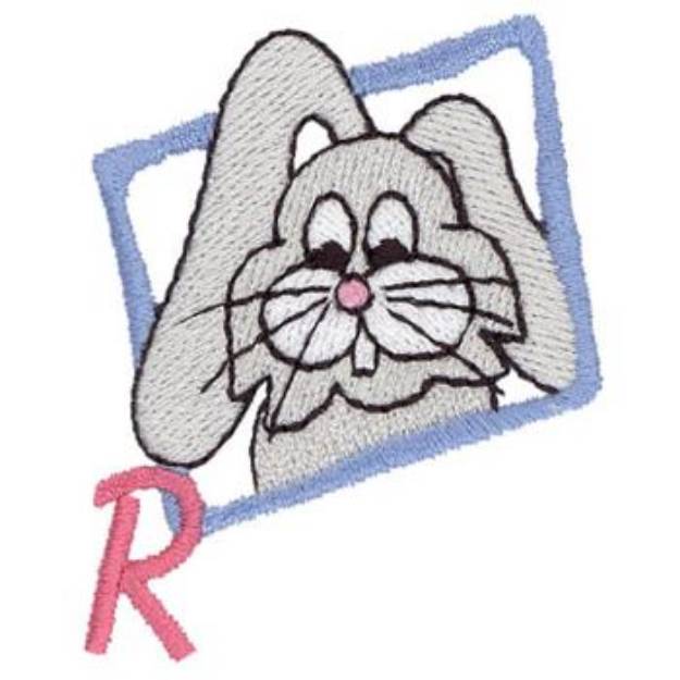 Picture of R Is For Rabbit Machine Embroidery Design
