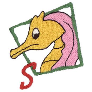 S Is For Sea Horse Machine Embroidery Design