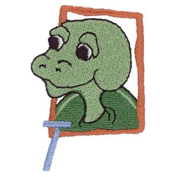 T Is For Turtle Machine Embroidery Design