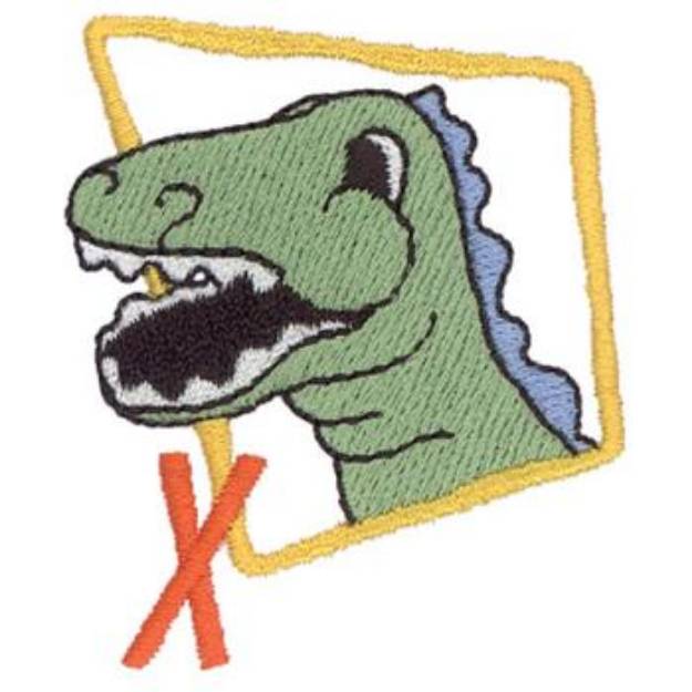 Picture of X Is For Xtinct Machine Embroidery Design