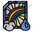 Picture of Stain Glass Rainbow Machine Embroidery Design