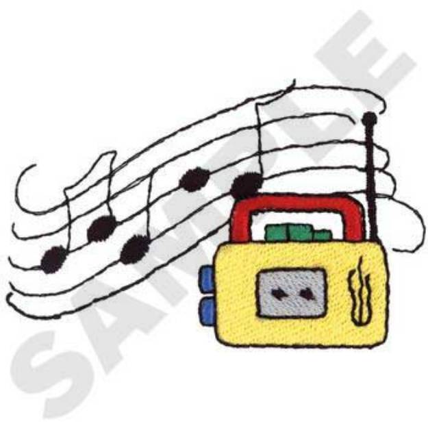 Picture of Music And Radio Machine Embroidery Design