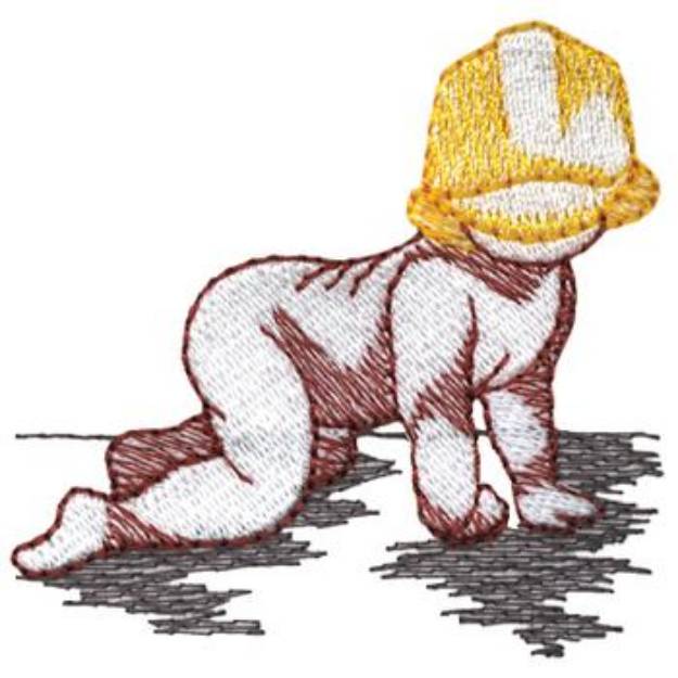 Picture of Baby Construction Worker Machine Embroidery Design