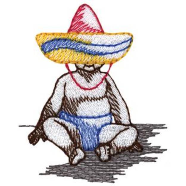 Picture of Mexican Baby Machine Embroidery Design