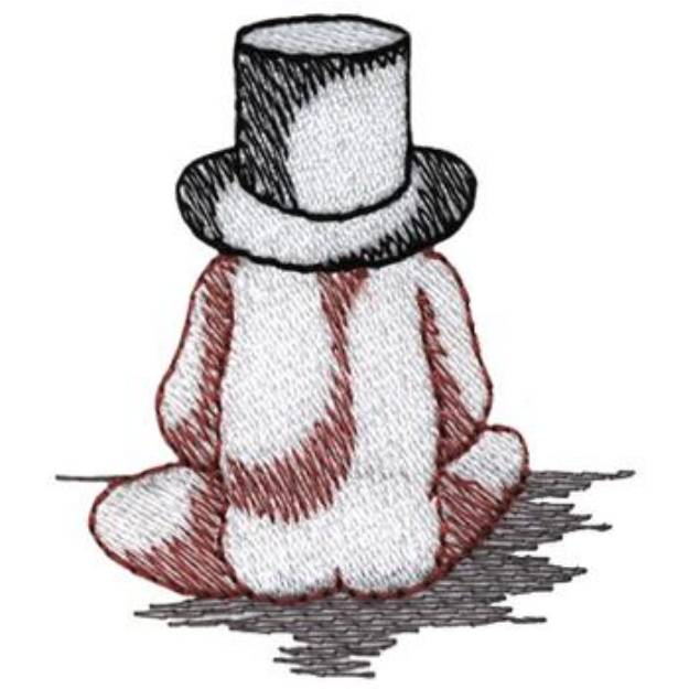 Picture of Baby With Top Hat Machine Embroidery Design
