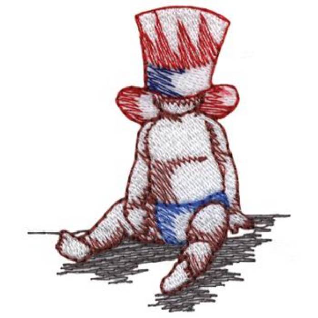 Picture of Patriotic Baby Machine Embroidery Design