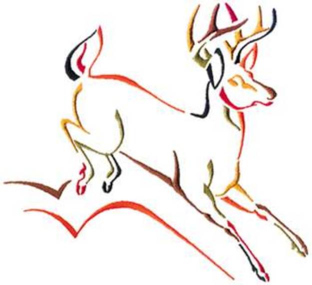 Picture of Whitetail Outline Machine Embroidery Design