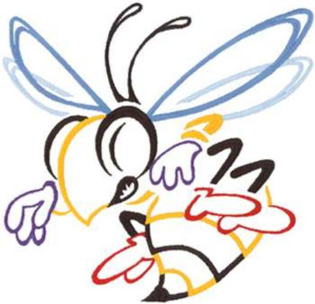 Picture of Yellow Jacket Outline Machine Embroidery Design