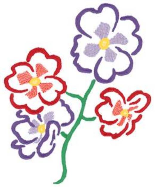Picture of Dogwood Machine Embroidery Design