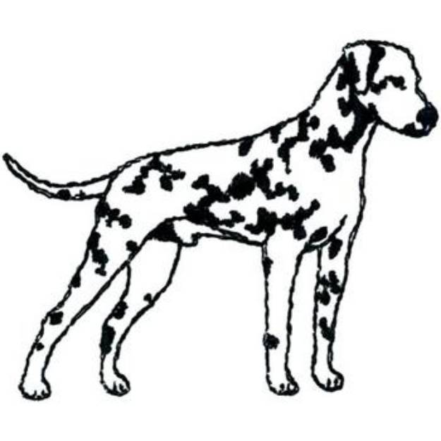 Picture of Dalmation Outline Machine Embroidery Design