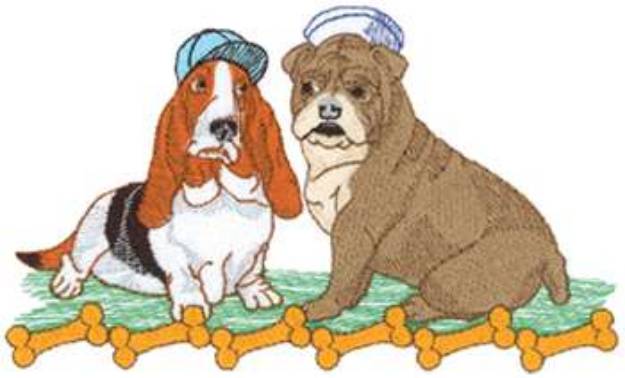Picture of Dogs With Hats Machine Embroidery Design