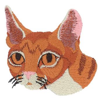 Devon Rex Cat Head Machine Embroidery Design