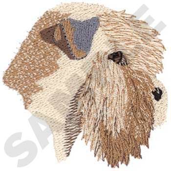 Wheaten Dog Head Machine Embroidery Design