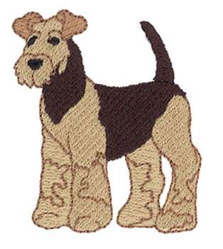 Airedale Terrier Machine Embroidery Design