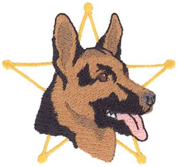 Police Dog Machine Embroidery Design