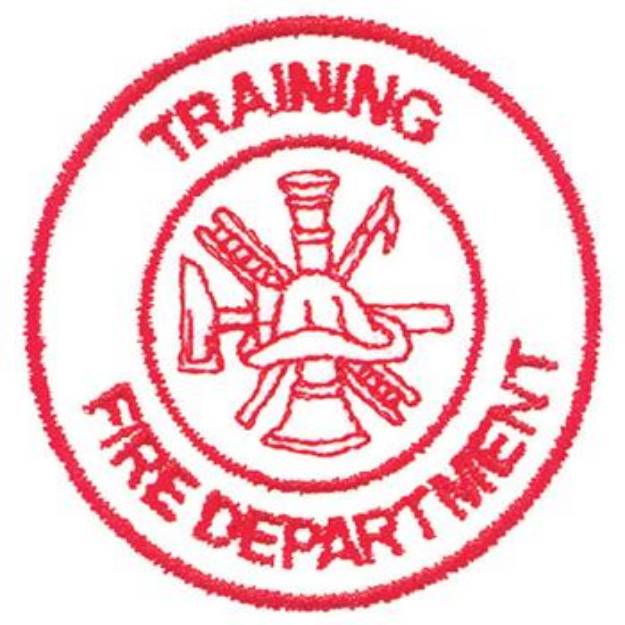 Picture of Training Fire Dept Outline Machine Embroidery Design