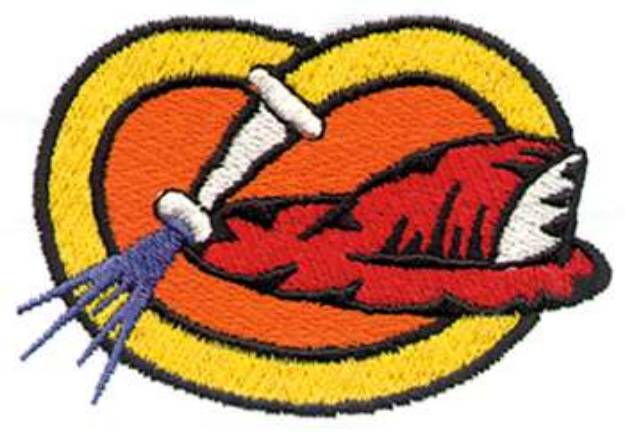 Picture of Fire Hose And Hat Logo Machine Embroidery Design