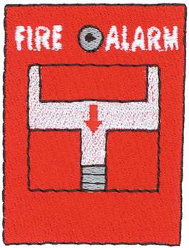 Fire Alarm Machine Embroidery Design
